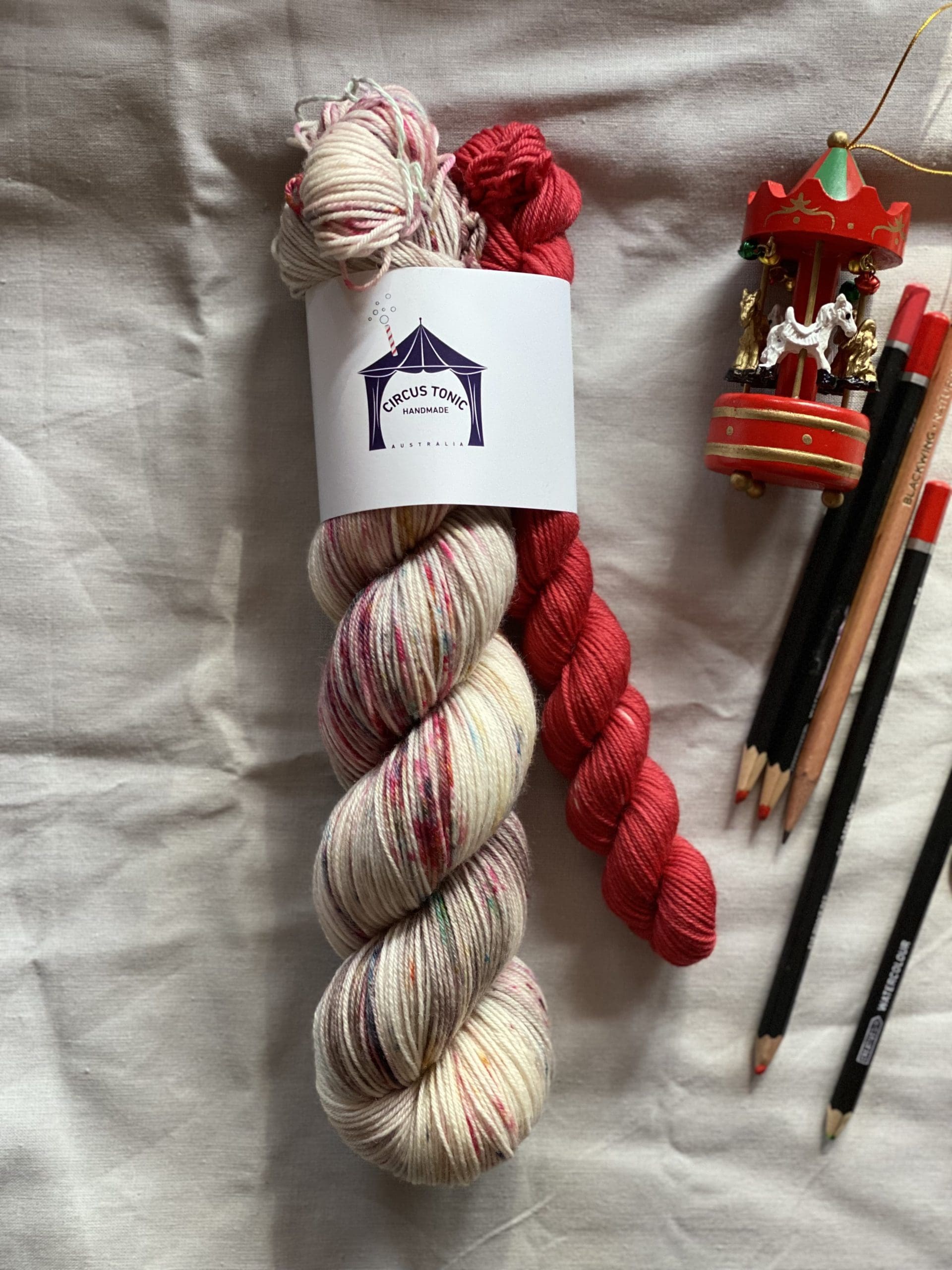 Holly Day Jubilee Sock Set Circus Tonic Handmade