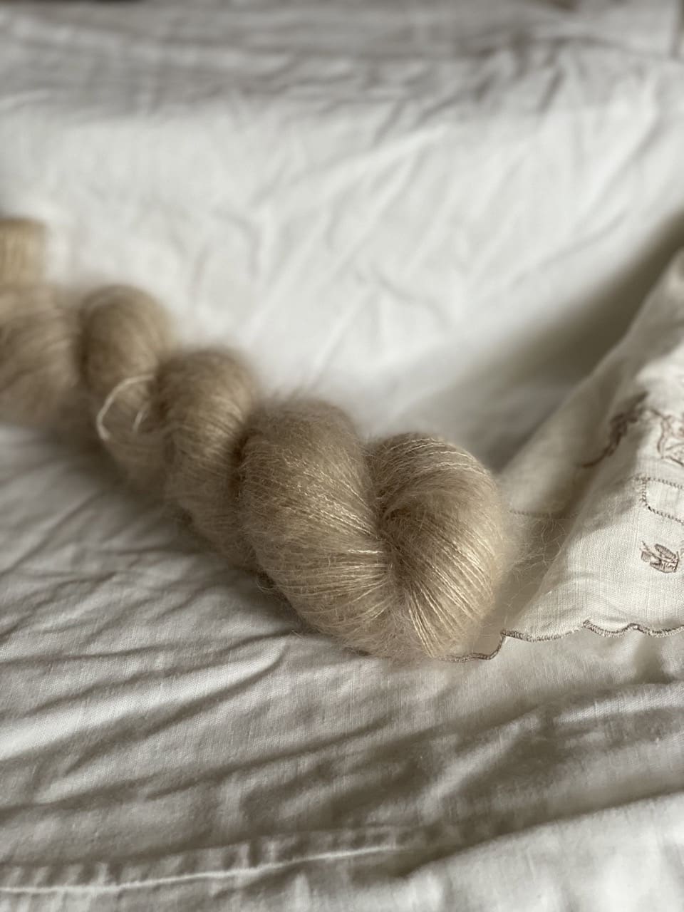 Almond Fiesta Silk Mohair Lace