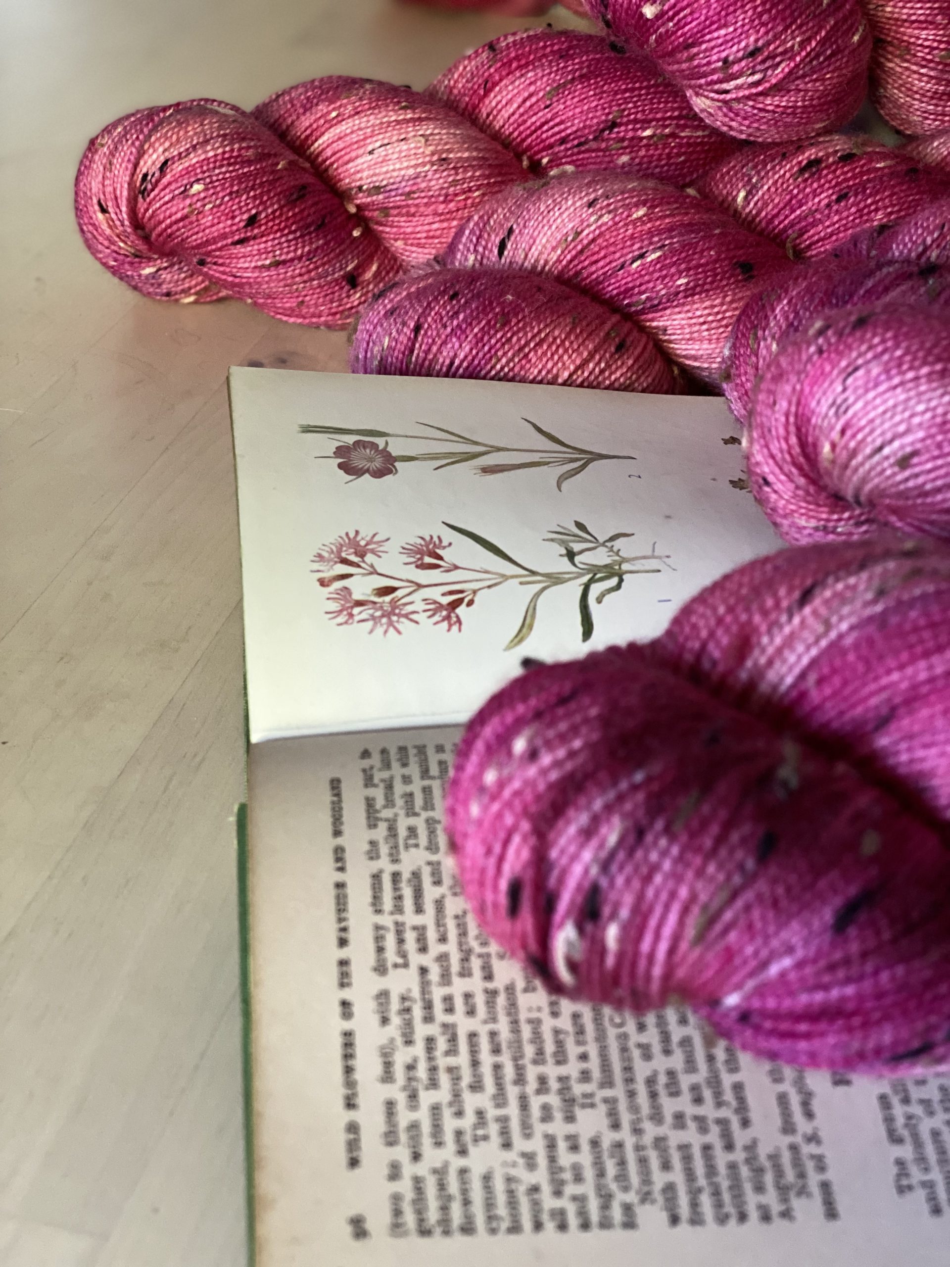 Wild Strawberry Shindig Donegal Tweed Fingering - Image 2