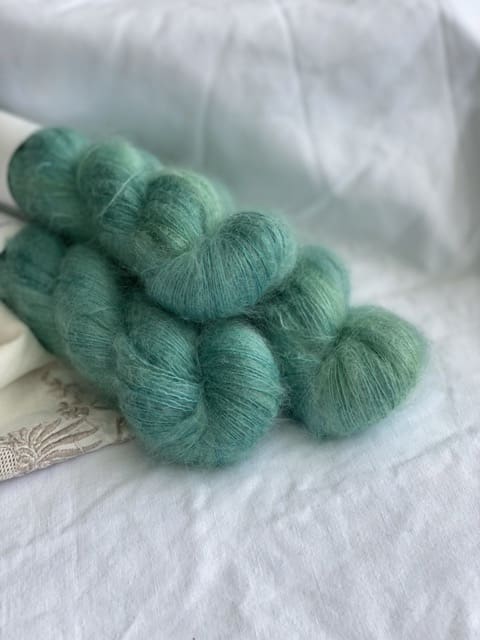 Moss Agate Fiesta Silk Mohair Lace