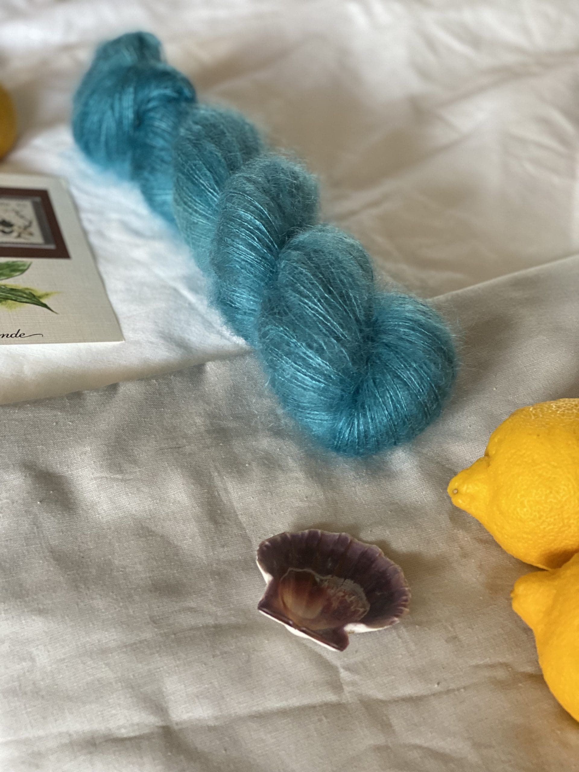 Teal Heart Fiesta Silk Mohair Lace