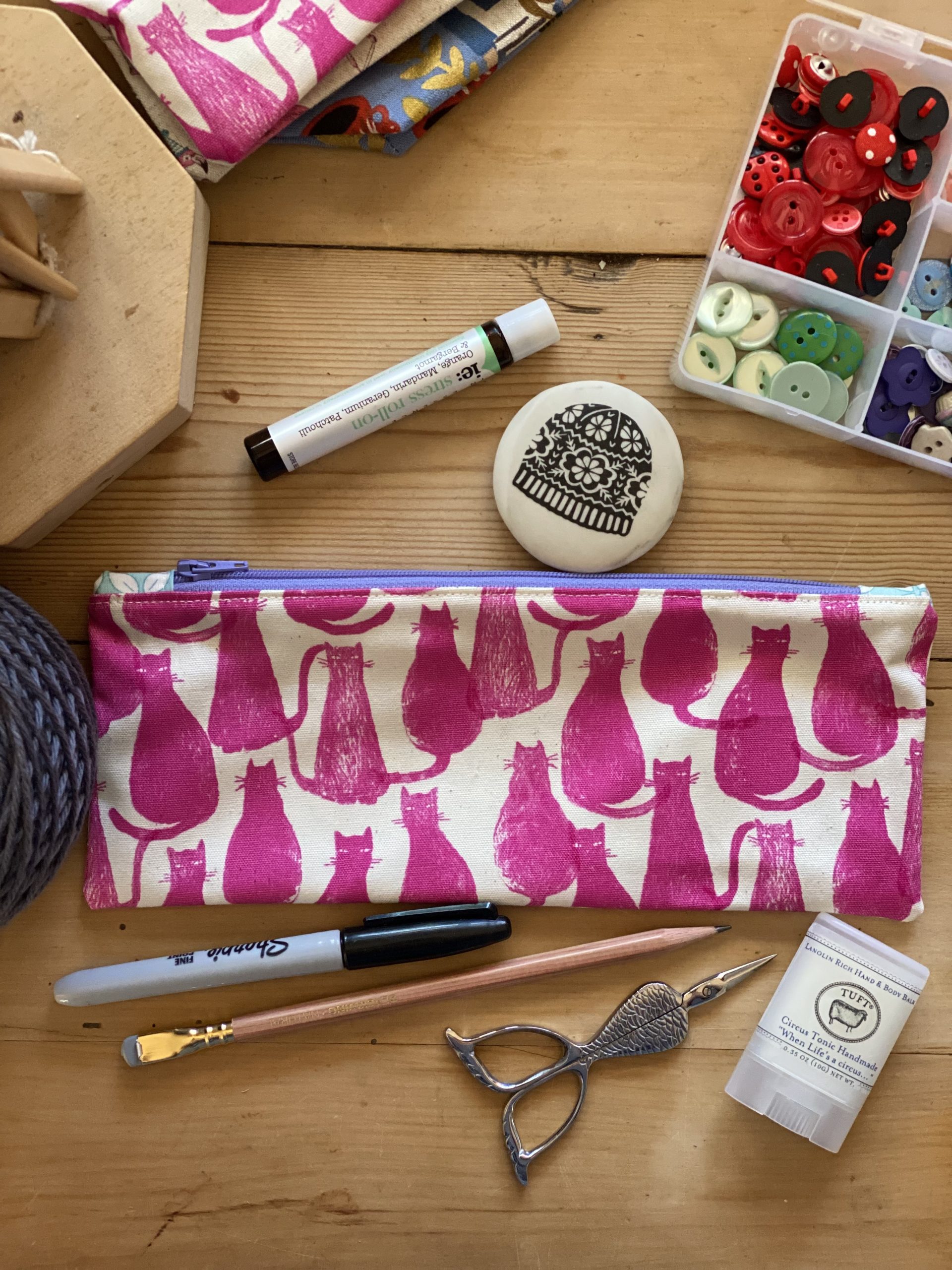 Caturday Pencil Case Notions Pouch