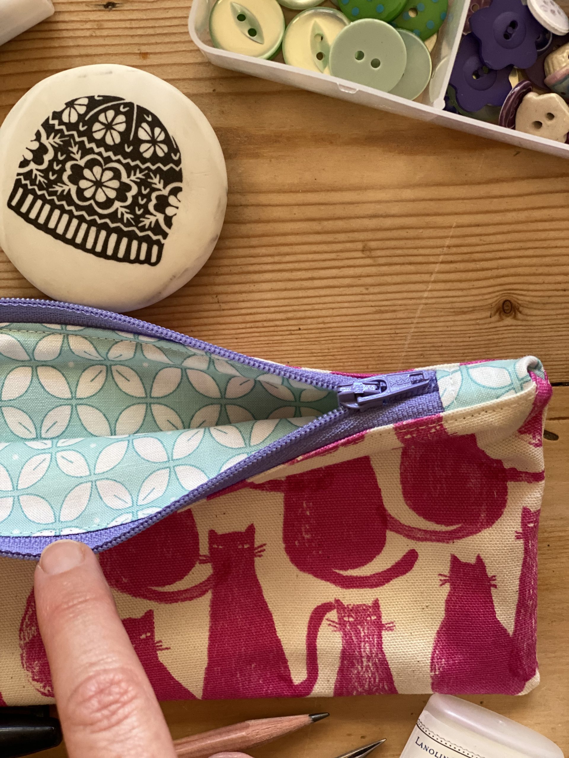 Caturday Pencil Case Notions Pouch - Image 2