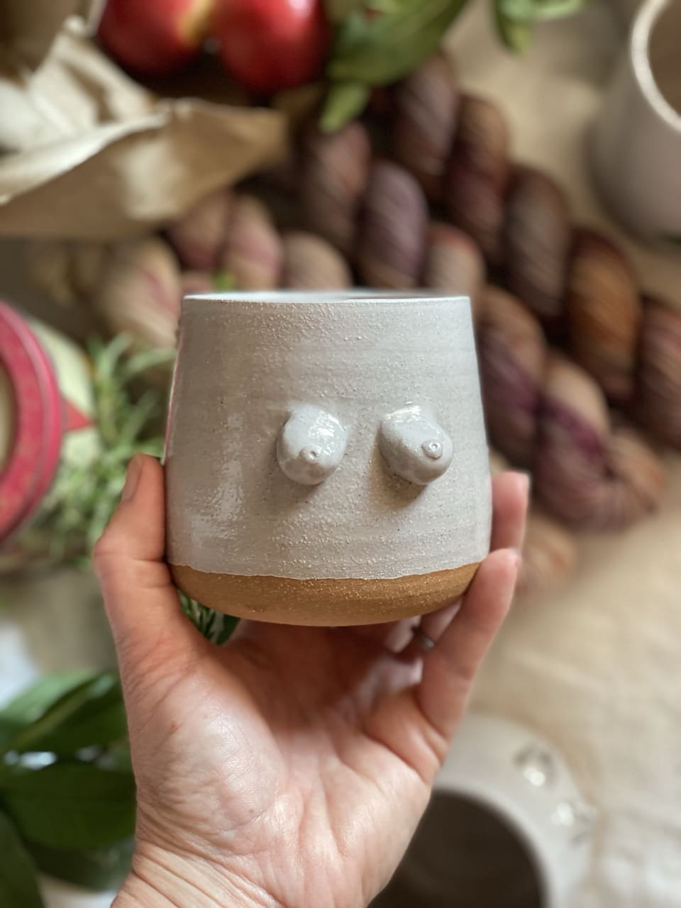 Boobs Pottery Mug Finest Box